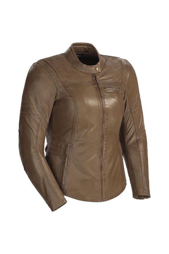 Bella Womens Leather Jacket Vintage Brown LG