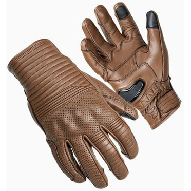 Cortech Bully Mens Leather Motorcycle Gloves Brown 3XL