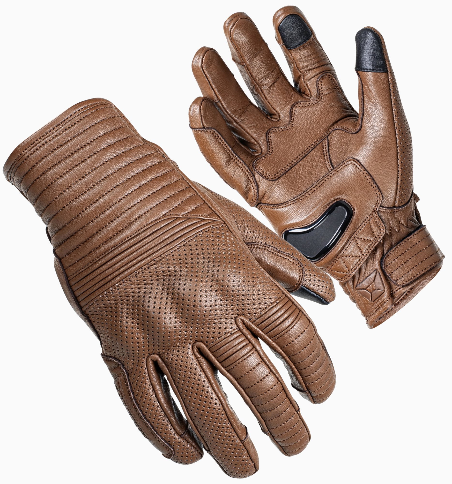 Cortech Bully Men's Leather Motorcycle Gloves - Gold/Black, Touch Screen Compatible, Size XXL