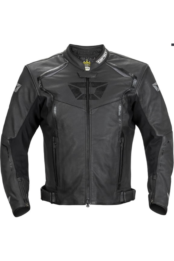 Chicane Mens Leather Jacket Black XL