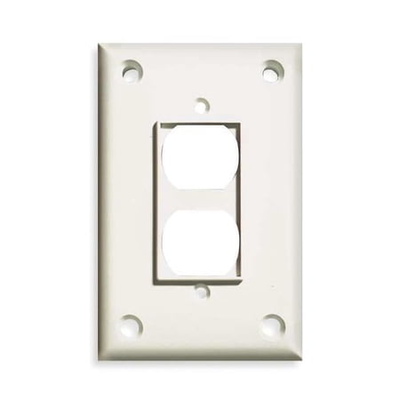 Duplex Wall Plates and Covers, Number of Gangs: 1 Polycarbonate and Nylon Blend, Textured Finish