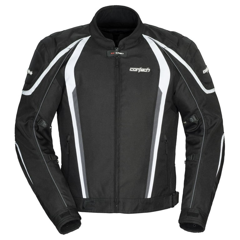 Cortech GX Sport 4.0 Mens Textile Motorcycle Jacket Black White Walmart