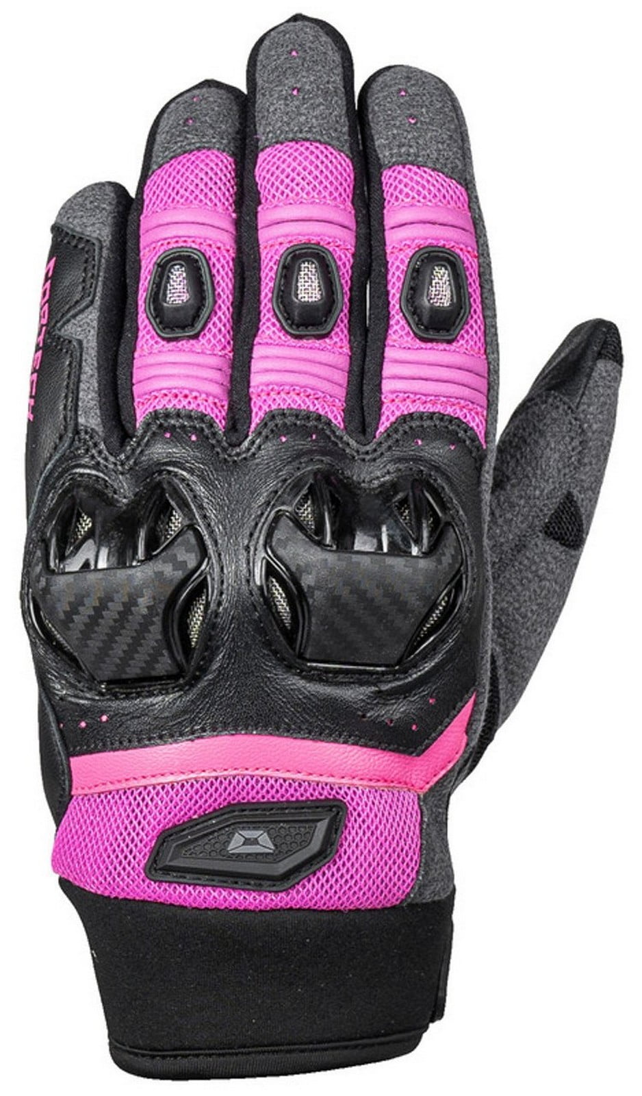 Cortech Hyper-Flo Air V2 Womens Textile Motorcycle Gloves Black/Pink MD