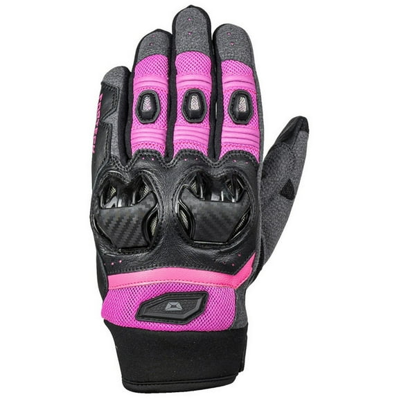 Cortech Hyper-Flo Air V2 Womens Textile Motorcycle Gloves Black/Pink MD
