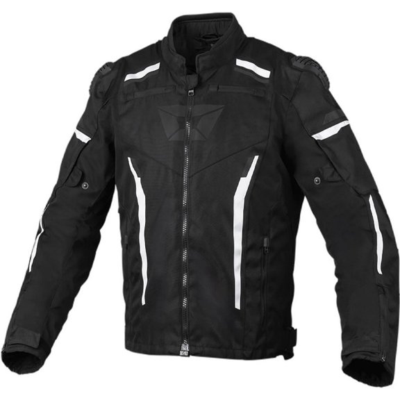 Cortech Hyper-Tec 2.0 Mens Textile Motorcycle Jacket Black/White XL