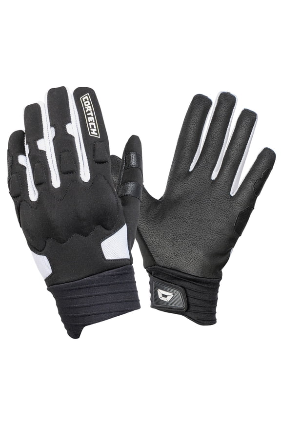 Lite Mens Textile Motorcycle Gloves Black/White SM