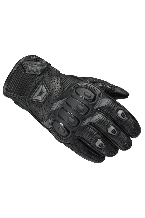 Manix ST Womens Leather Motorcycle Gloves Black LG