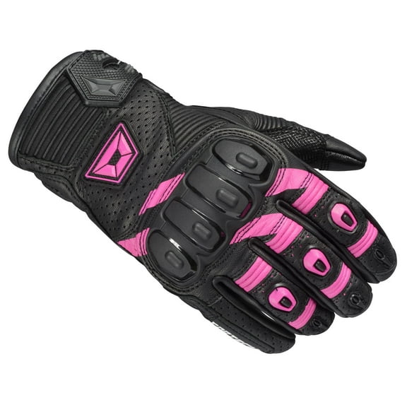 Cortech Manix ST Womens Leather Motorcycle Gloves Pink LG