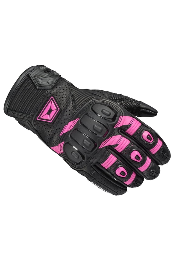 Manix ST Womens Leather Motorcycle Gloves Pink XL