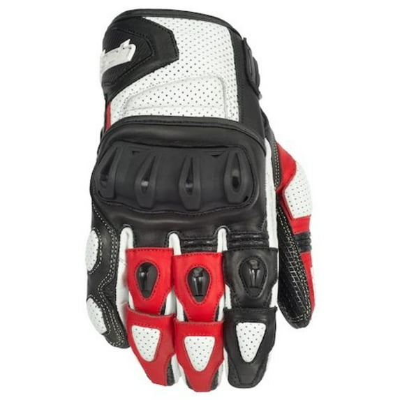 Cortech Impulse ST Leather Gloves White/Black SM