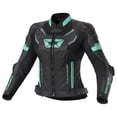 thumbnail image 1 of Cortech Revo Sport Air Womens Leather Motorcycle Jacket Black/Turquoise SM, 1 of 2