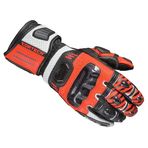 Cortech Revo Sport RR Mens Leather Motorcycle Gloves Red/White XL