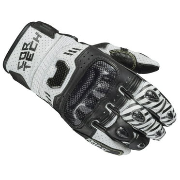 Cortech Revo Sport ST Mens Leather Motorcycle Gloves Black/White XXL
