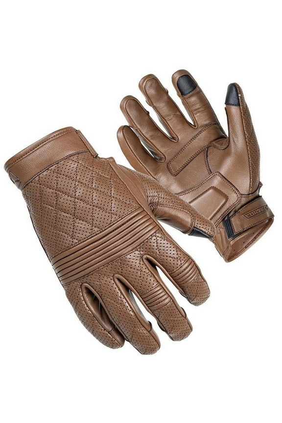 Scrapper Mens Leather Motorcycle Gloves Brown 3XL