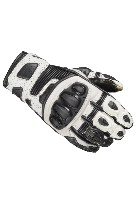 Sector Pro ST Mens Leather Motorcycle Gloves Black/White XL