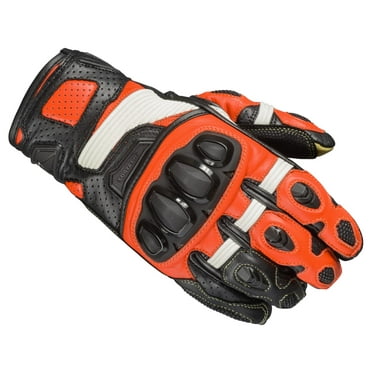 Cortech Sector Pro ST Mens Leather Motorcycle Gloves Red/White LG