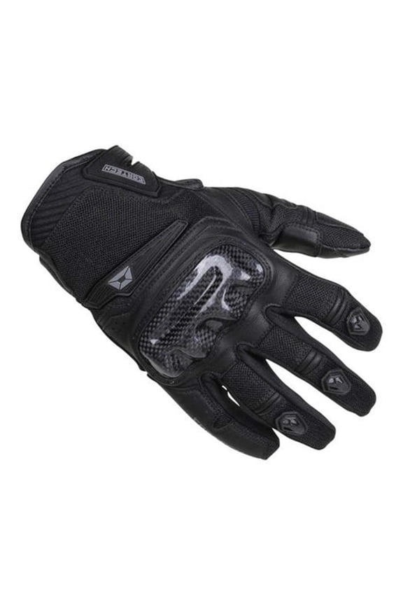Sonic Flo Mens Leather/Textile Motorcycle Gloves Black XL