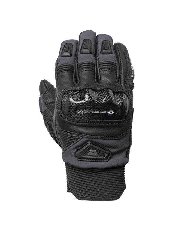 Sonic-Flo Plus Waterproof Mens Motorcycle Gloves - Black/Grey / Large