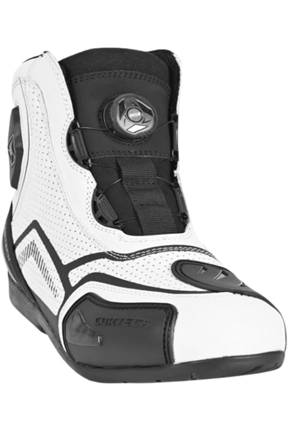 Sport Lite Men's Street Motorcycle Boots - Black/White / 13