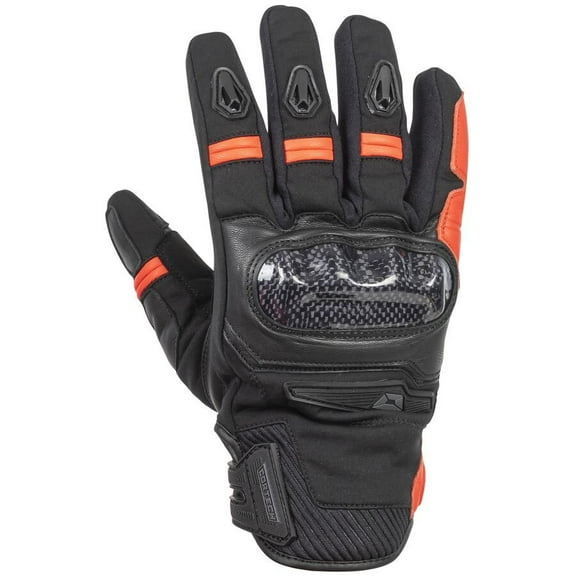 Cortech Super-Sonic Mens Motorcycle Gloves Black/Fluorescent Red LG