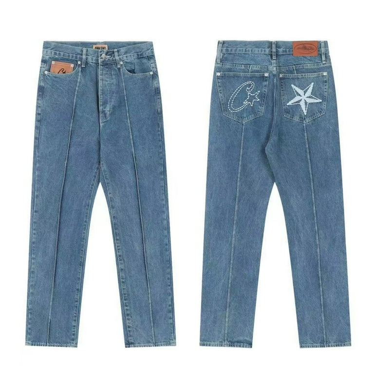 Corteiz Star Embroidered Denim Jacket - Vintage Washed Hip Hop Jean Coat,  Unisex High Street Fashion Top for Men & Women - Walmart.com