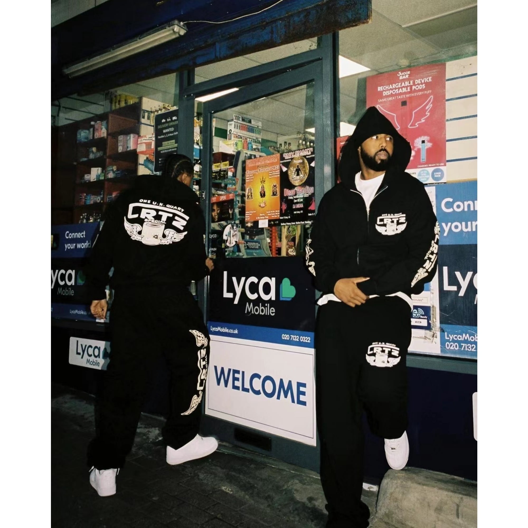 Corteiz Y2K Hip Hop Grunge Zip-Up Hoodie - Oversized Sweatshirt 