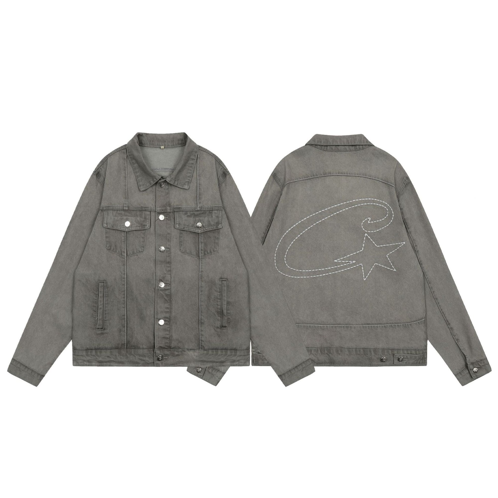 Corteiz Star Embroidered Denim Jacket - Vintage Washed Hip Hop Jean Coat, Unisex High Street Fashion Top for Men & Women - Walmart.com Corteiz Star Embroidered Denim Jacket - Vintage Washed Hip Hop Jean Coat, Unisex High Street Fashion Top for Men & Women - Walmart.com