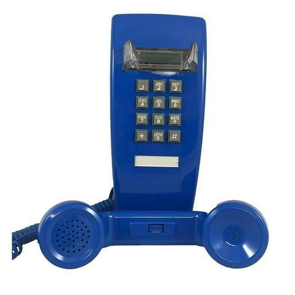 Cortelco ITT-2554-V-BL 255412-VBA-20M Wall Phone with Volume - Blue