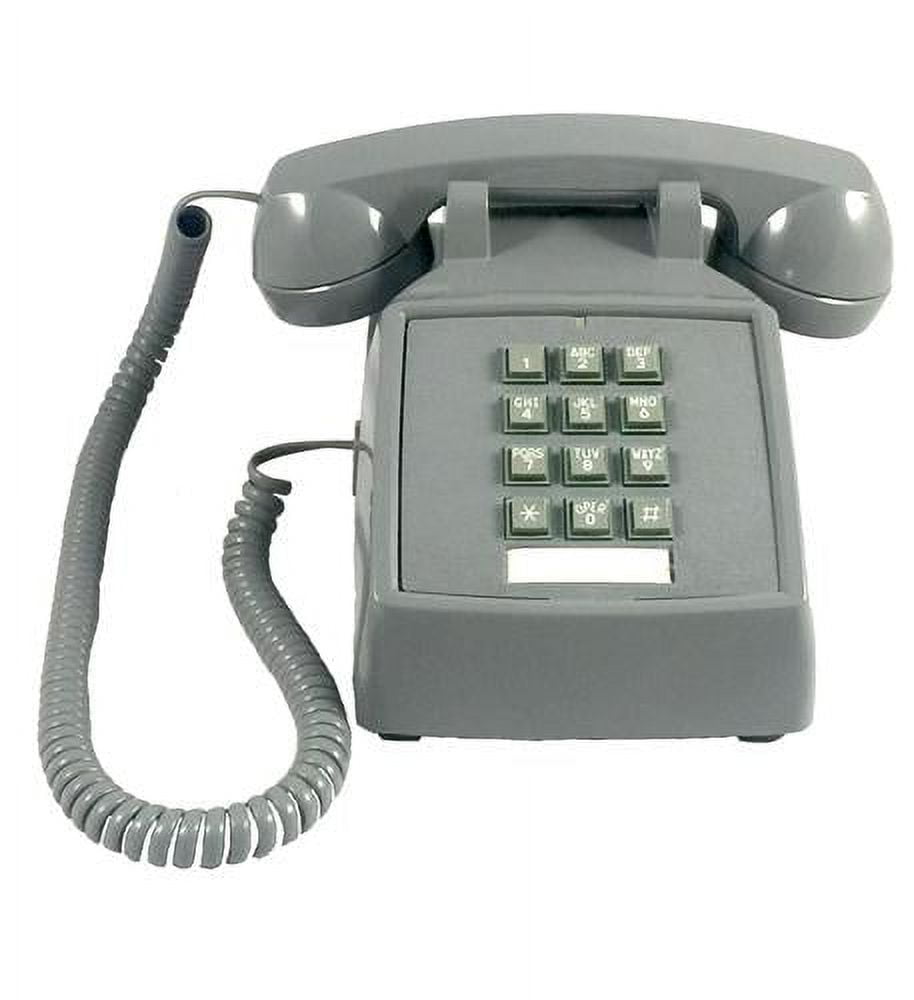 Cortelco TeleDynamics ITT-2500-V-SL Desk Phone with Volume Slate - Silver