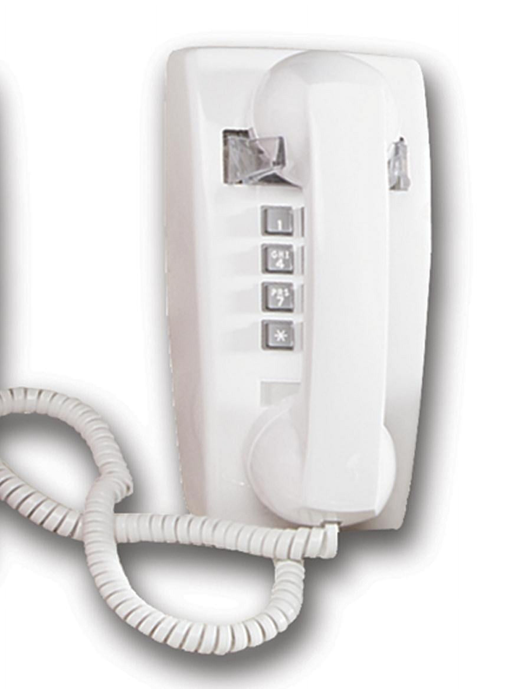 ITT CORTELCO Cortelco Wall Mount Corded Phone with Volume, White