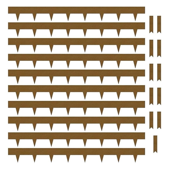 Corten Steel Landscape Edging - 10 Pack, 4.5in Rust Border, 33ft - Hammer-In Metal Lawn Edging for Gardens, Pathways, Flower Beds, Pre-Rusted Steel Strips