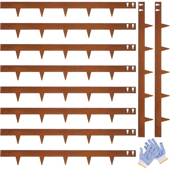 Corten Steel Landscape Edging 40 Inch Length 4.5 Inch Height 10 Pack
