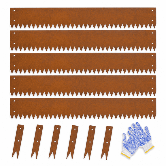 Corten Steel Landscape Edging 8 Inch 40 Inch Strips Garden Border