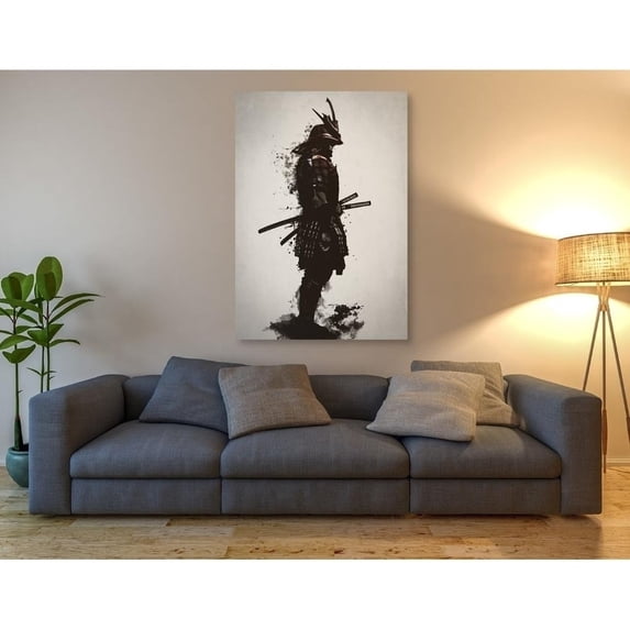 Cortesi Home "Armored Samurai" by Nicklas Gustafsson, Giclee Canvas Wall Art - Black