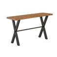 thumbnail image 1 of Cortesi Home Austin Console Table, Solid Reclaimed Wood with Black Wood Legs, Honey Pine, 1 of 6
