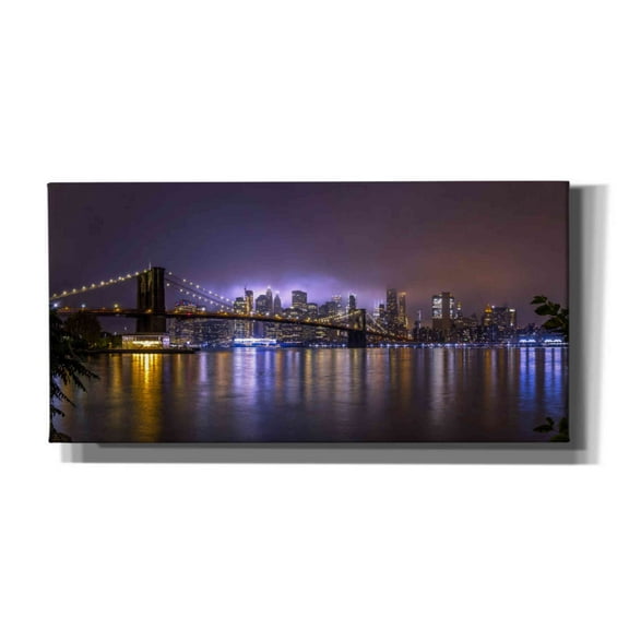 Cortesi Home 'Bright Lights Of New York II' by Nicklas Gustafsson Canvas Wall Art, 24"x12"