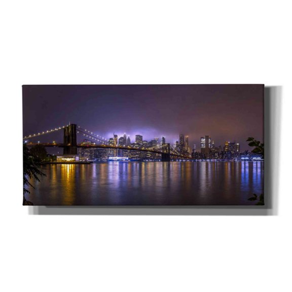 Cortesi Home 'Bright Lights Of New York II' by Nicklas Gustafsson Canvas Wall Art, 40"x20"