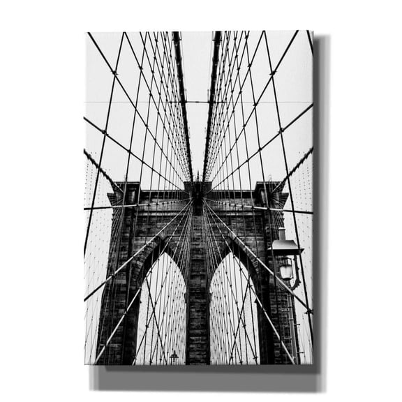Cortesi Home 'Brooklyn Bridge Web Vertical' by Nicklas Gustafsson Canvas Wall Art, 18"x26"
