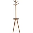 thumbnail image 1 of Cortesi Home CH-CR420512 Joey Wooden Coat Rack with Side Table, Oak, 1 of 3