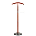 thumbnail image 1 of Cortesi Home  Cambridge Suit Valet Stand in Cherry Wood with Marble Base, 1 of 2