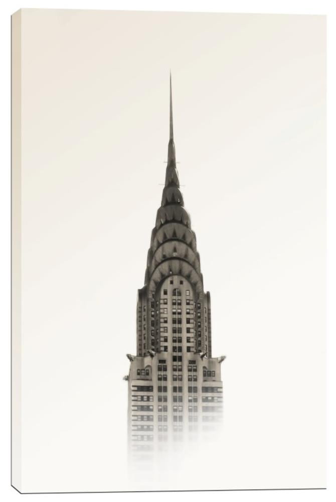 Chrysler Building Black and White Canvas Print, 12" x 18"