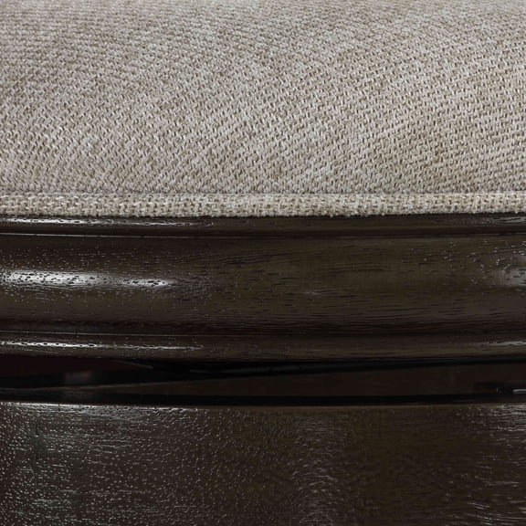 Cortesi Home Clyffe Backless Swivel Counter Stool in Solid Wood, 24" Gray Fabric