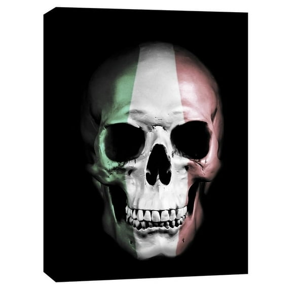 Cortesi Home  "Italian Skull" by Nicklas Gustafsson, Giclee Canvas Wall Art - Black 40" x 54"