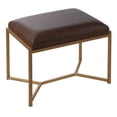 thumbnail image 1 of Cortesi Home Lashe Ottoman, Brushed Gold Legs, 1 of 5