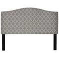 thumbnail image 1 of Cortesi Home  Lena Grey Upholstered Queen Headboard with Nailhead Trim, 1 of 2
