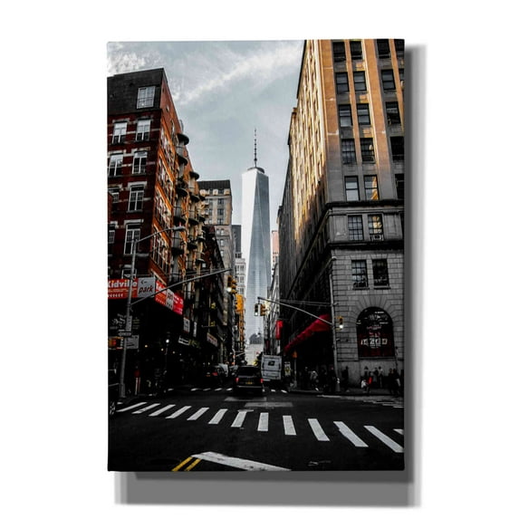 Cortesi Home "Lower Manhattan" by Nicklas Gustafsson, Giclee Canvas Wall Art - Gold 18"x26"