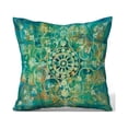 thumbnail image 1 of Cortesi Home 'Mandala in Blue' by Danhui Nai, Decorative Soft Velvet Square 18"x18" Accent Throw Pillow with Insert, 1 of 1