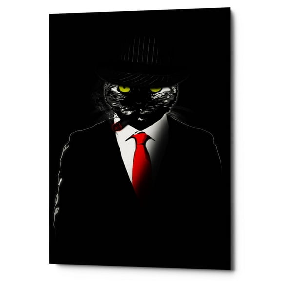 Cortesi Home 'Mobster Cat' by Nicklas Gustafsson, Canvas Wall Art, 26"x40"