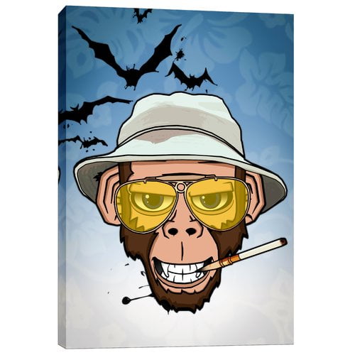 Cortesi Home 'Monkey Business in Las Vegas' by Nicklas Gustafsson, Canvas Wall Art, 12"x18"