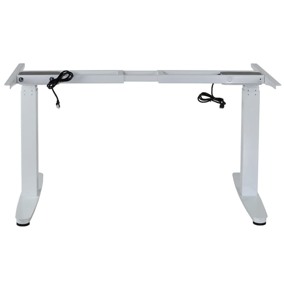 Cortesi Home Nova Electric Height Adjustable Desk Frame with Dual Motor, White